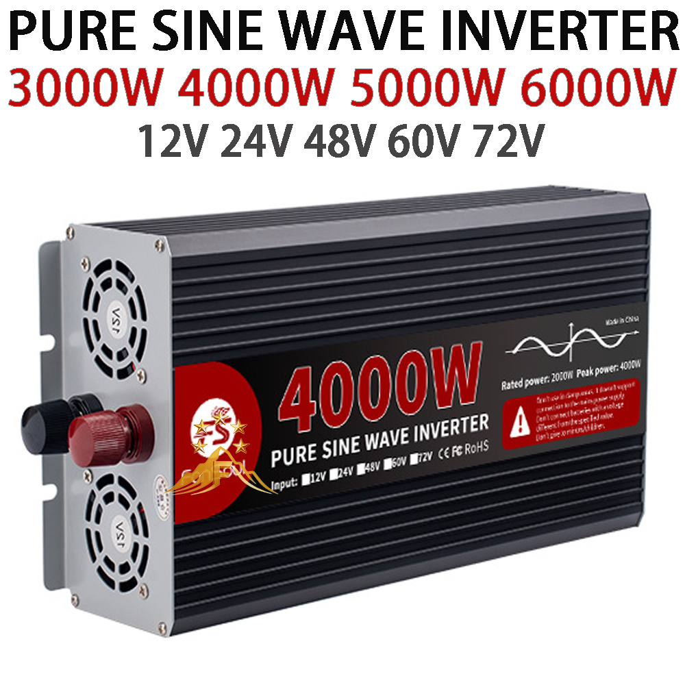 Real Power – czysty falownik s – Pure Sine Wave Inverter 5000W 48V 220V recenzja i cena