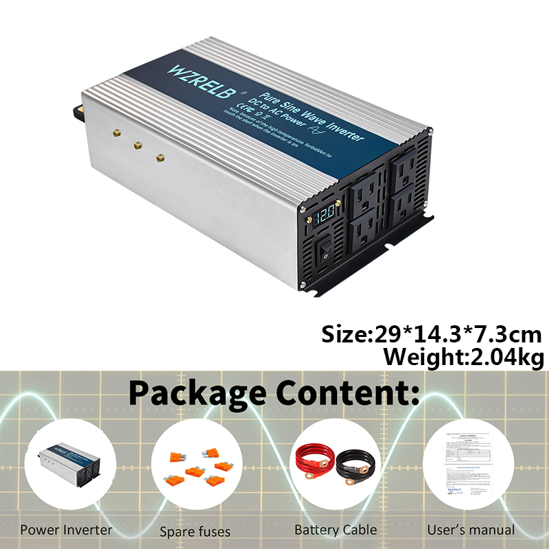 Inwerter sinusoidalny 3000W, 1 – Inverter Pure Sine Wave 60Hz 120V 3000W recenzja i cena