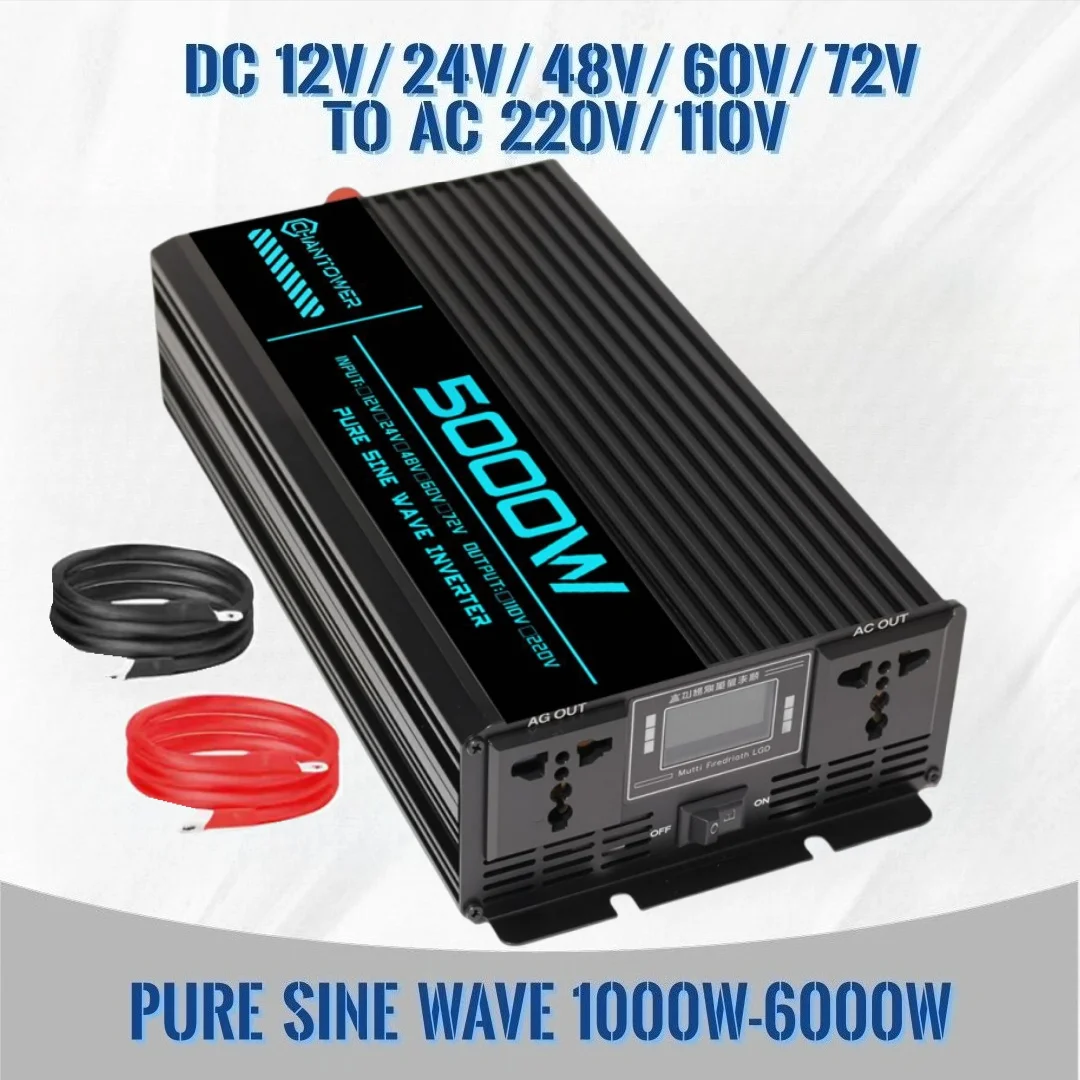 Inwerter sinusoidalny DC 12v/2 – Pure Sine Wave Inverter 5000W 48V 220V recenzja i cena